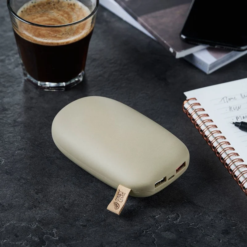 GreyLime Power Stone ll 10.400 mAh, USB-C PD og USB-A, Beige