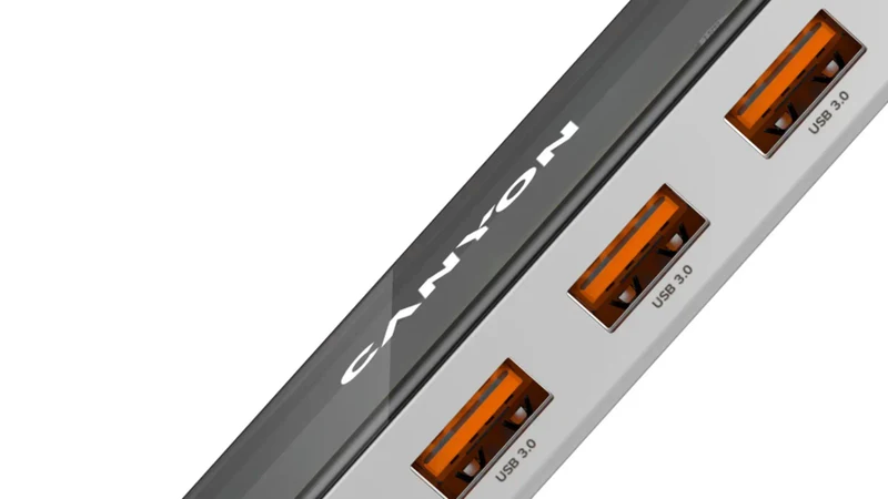 Canyon DS-13 7-i-1 USB-C Hub 4K HDMI 100W PD, Space Grey