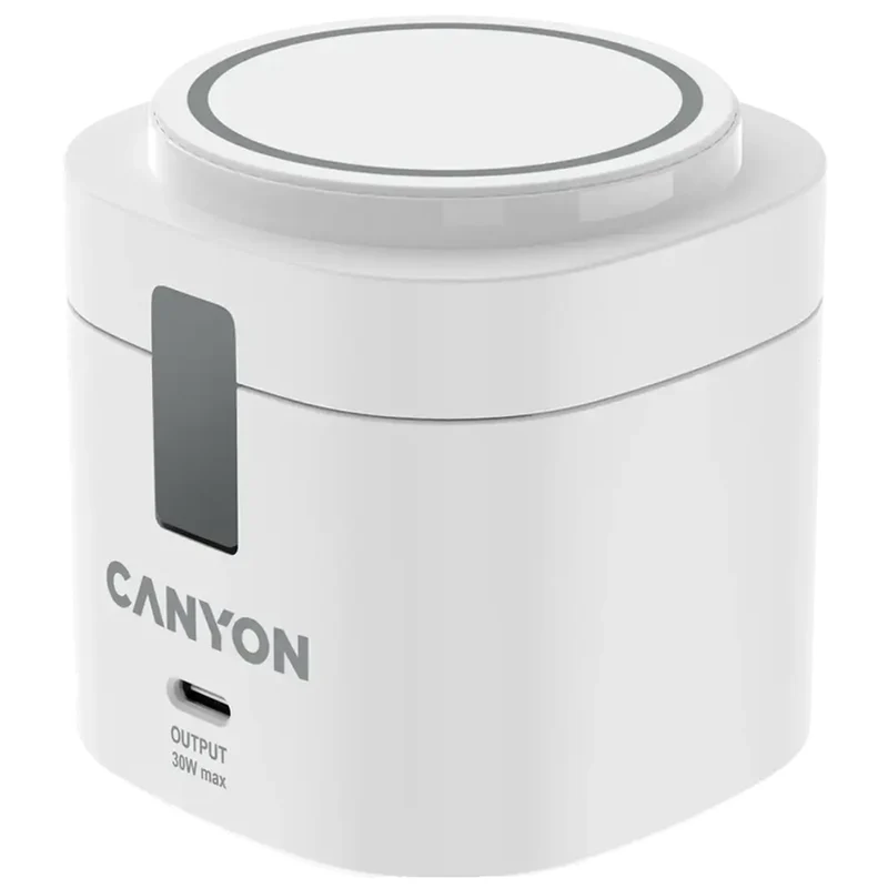 Canyon WCS-205 Qi2 2-i-1 Trådløs Oplader 15W, Hvid