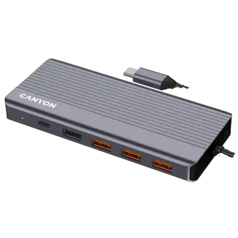 Canyon DS-16 13-i-1 USB-C Hub 4K, Grå