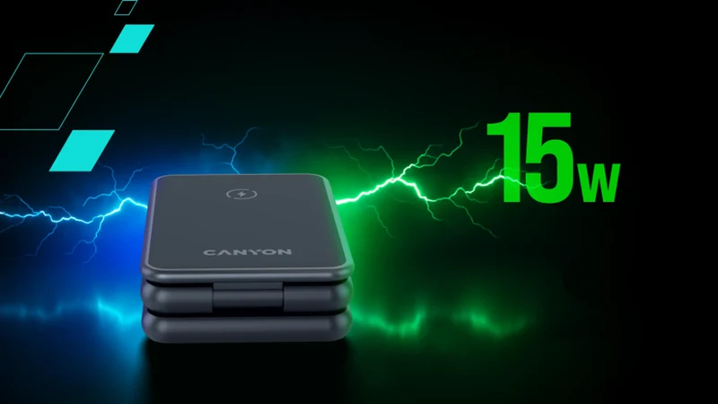 Canyon OnCharge 309 15W 3-i-1 MagSafe, Grå