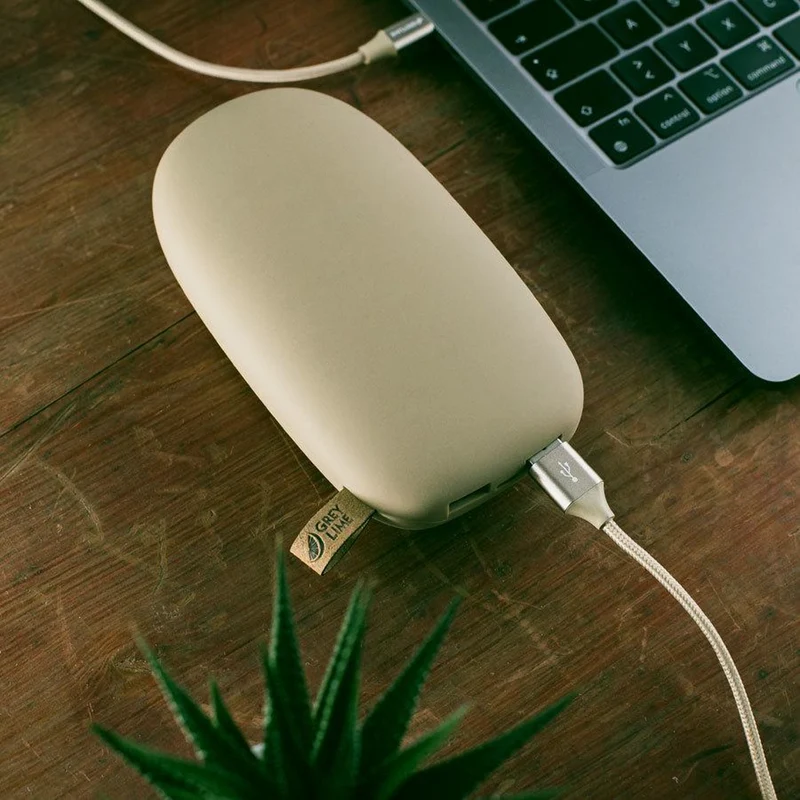 GreyLime Power Stone ll, 20.000 mAh Powerbank USB-C PD 30W & USB-A, Beige