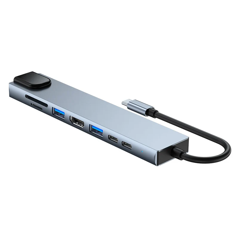 Lippa 8-in-1 87W USB-C PD 4K HDMI & Ethernet Hub