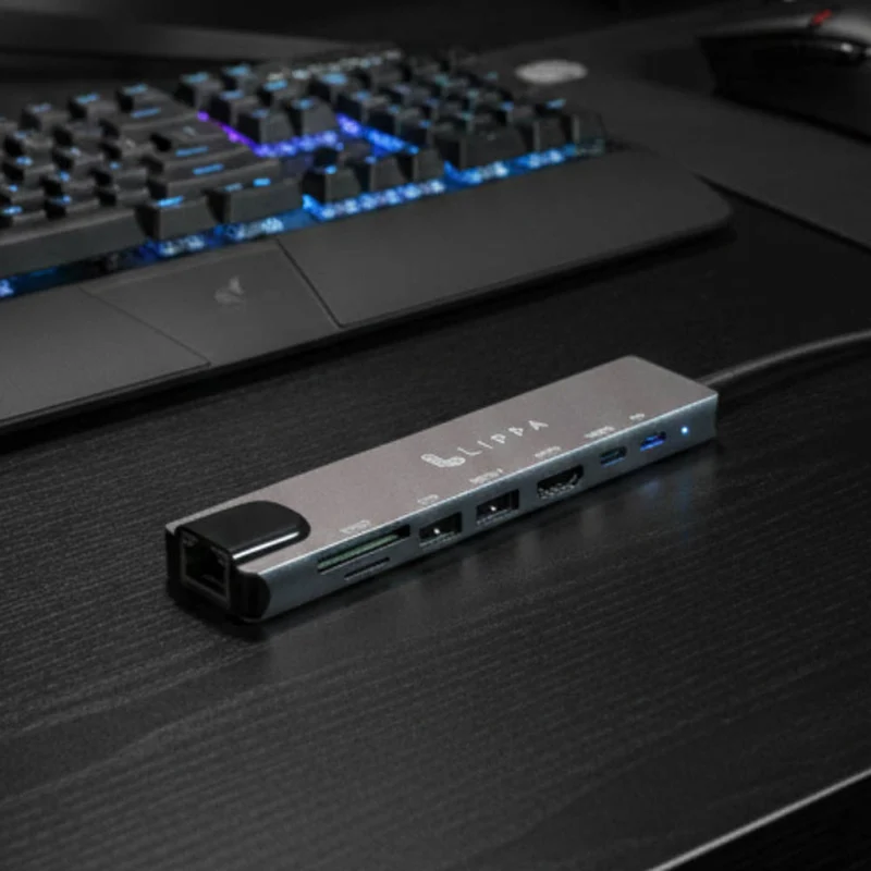 Lippa 8-in-1 87W USB-C PD 4K HDMI & Ethernet Hub
