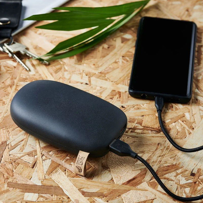 GreyLime Power Stone ll 10.400 mAh, USB-C PD og USB-A, Sort