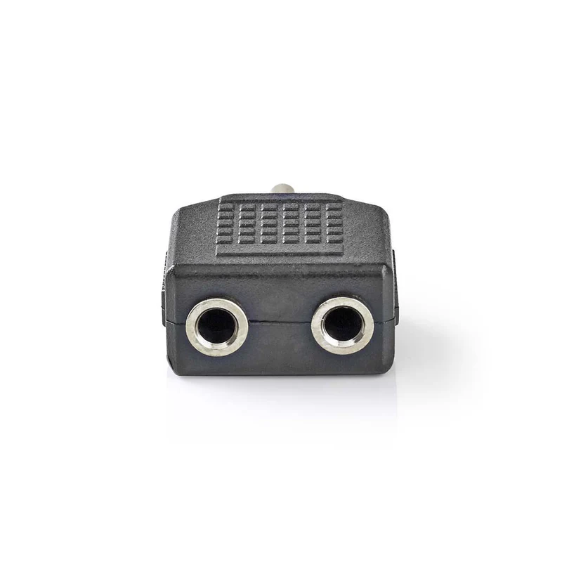 Stereo-Audioadapter 3,5 mm Male - 2x 3,5 mm Female - Recht