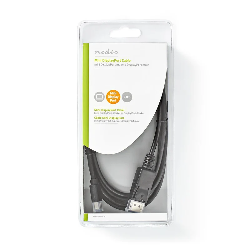 Mini DisplayPort-Kabel DisplayPort 1.4 - Mini-DisplayPort Male - DisplayPort Male