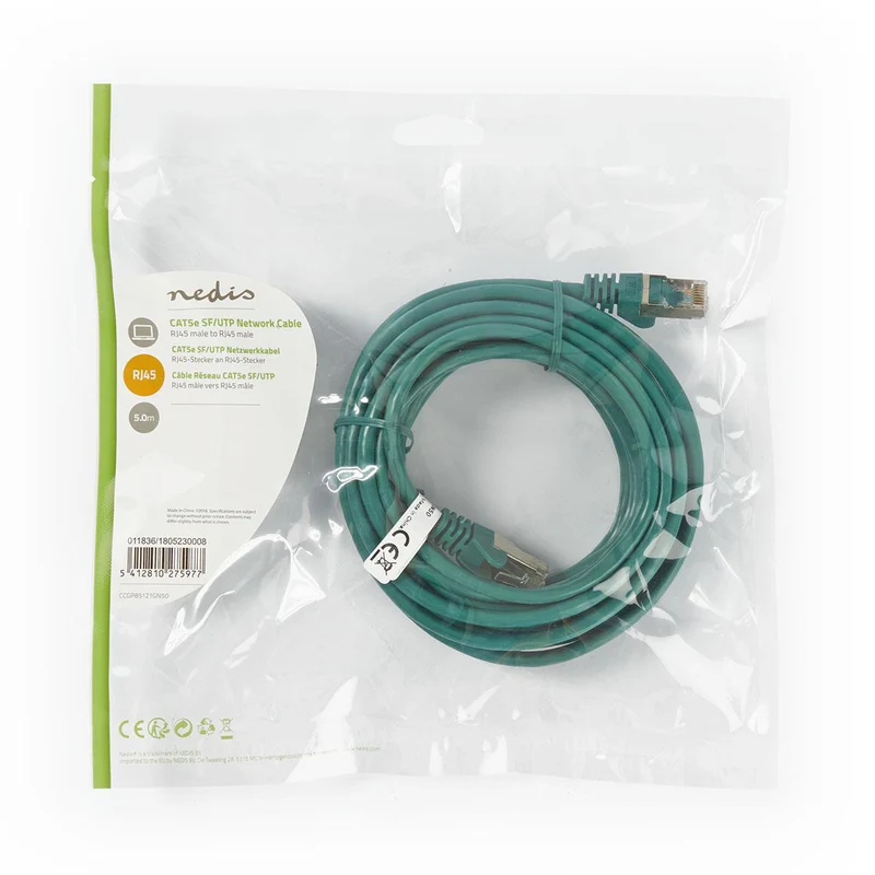 CAT5e Netwerkkabel SF/UTP - RJ45 Male - RJ45 Male