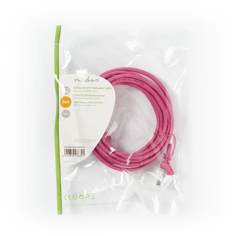 CAT5e Netwerkkabel SF/UTP - RJ45 Male - RJ45 Male
