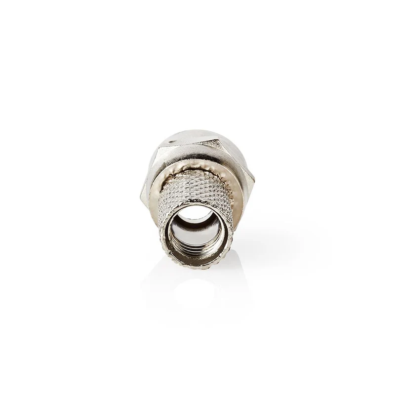 F-Connector Recht - Male - Vernikkeld
