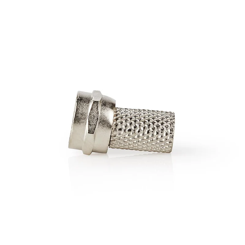 F-Connector Recht - Male - Vernikkeld