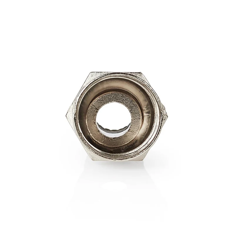 F-Connector Recht - Male - Vernikkeld