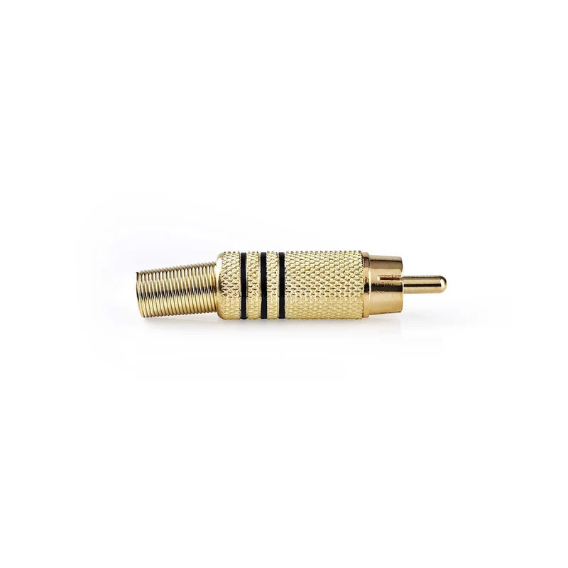 RCA-Connector Recht - Male - Verguld