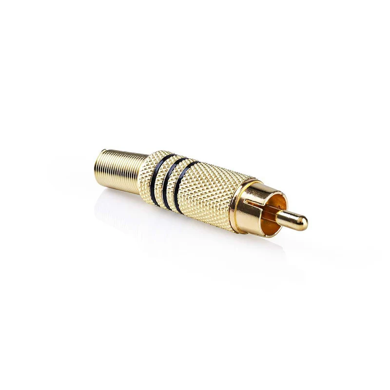 RCA-Connector Recht - Male - Verguld