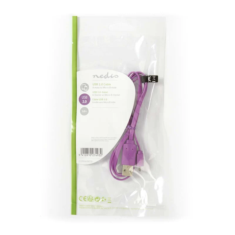 USB-Kabel USB 2.0 - USB-A Male - USB Micro-B Male