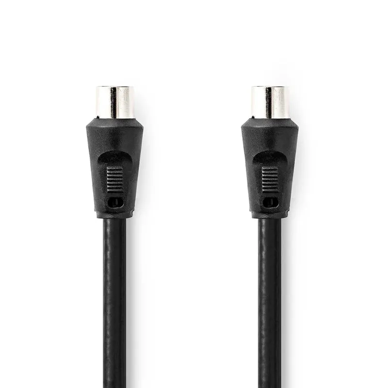 Coaxkabel IEC (Coax) Male - IEC (Coax) Female - Vernikkeld