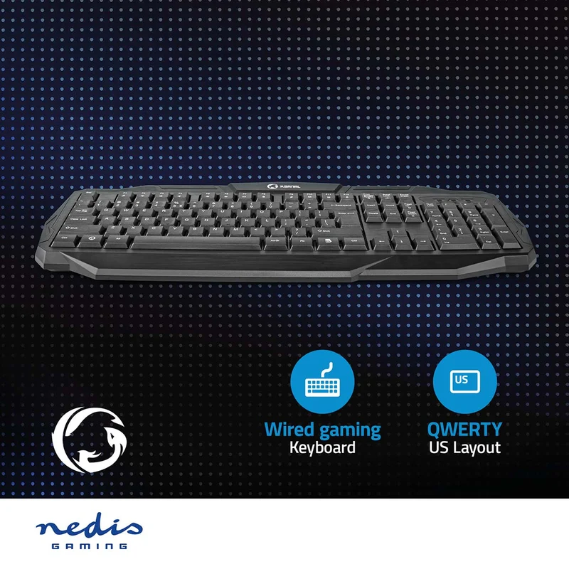 Bedraad Gaming Toetsenbord USB 2.0 - Membrane Toetsen - LED