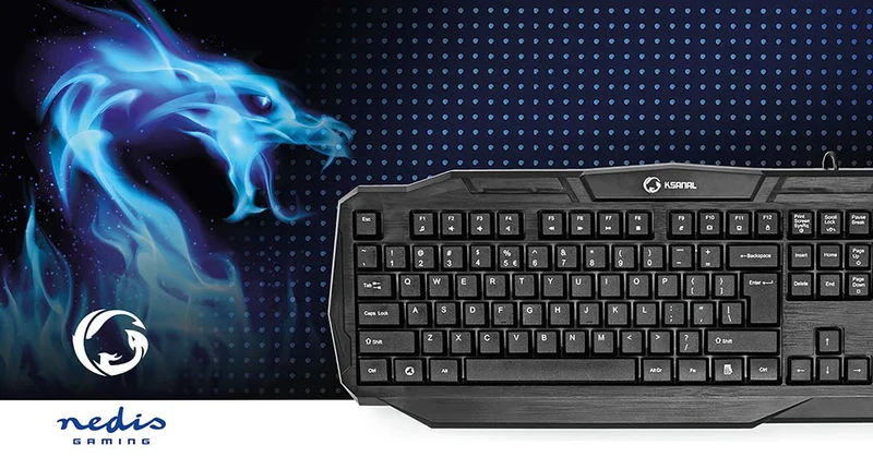 Bedraad Gaming Toetsenbord USB 2.0 - Membrane Toetsen - LED