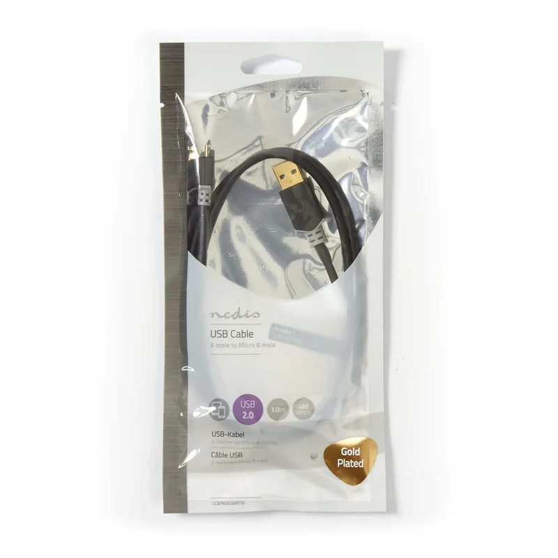 USB-Kabel USB 2.0 - USB-A Male - USB Micro-B Male