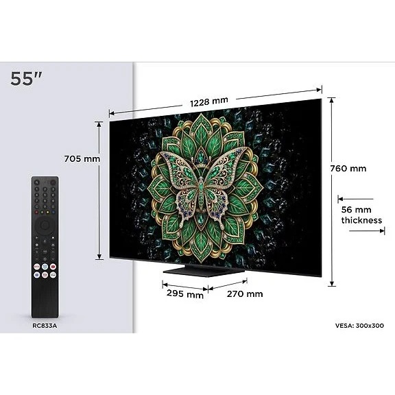 TCL 55" C6K Pro 4K QD-Mini LED Google TV
