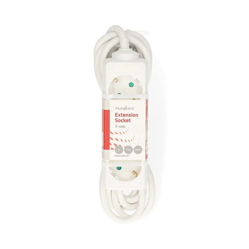 Stekkerdoos Randaarde stekker / Type F (CEE 7/7) - 3-wegs - 3.00m
