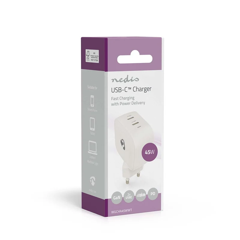 Oplader 45W - GaN - PD3.0