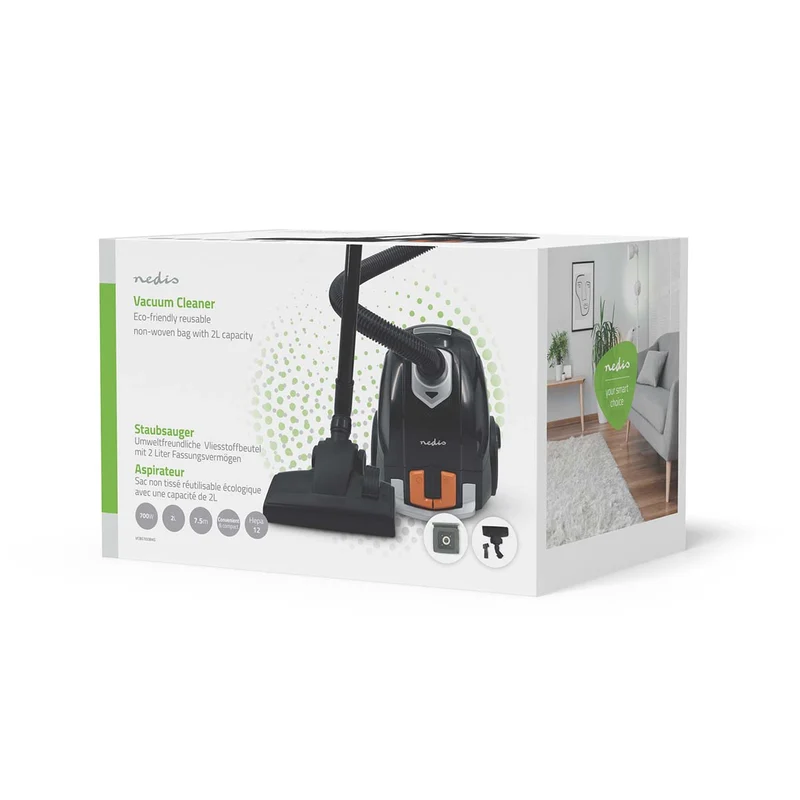 Stofzuiger Met Zak - 700W - Stof capaciteit: 2.0l