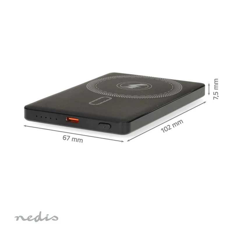 Powerbank 5000 mAh - 20W - Draadloos oplaadvermogen: 15W