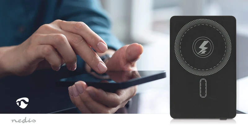 Powerbank 5000 mAh - 20W - Draadloos oplaadvermogen: 15W