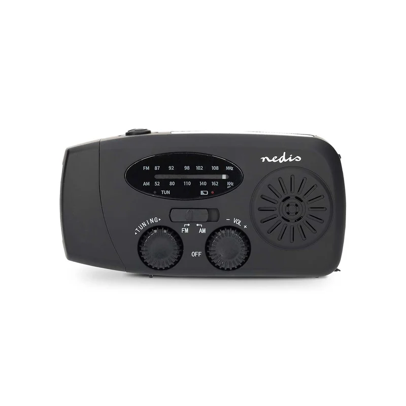 Noodradio Tafelmodel - AM / FM - Accu gevoed / Handslinger / USB Gevoed