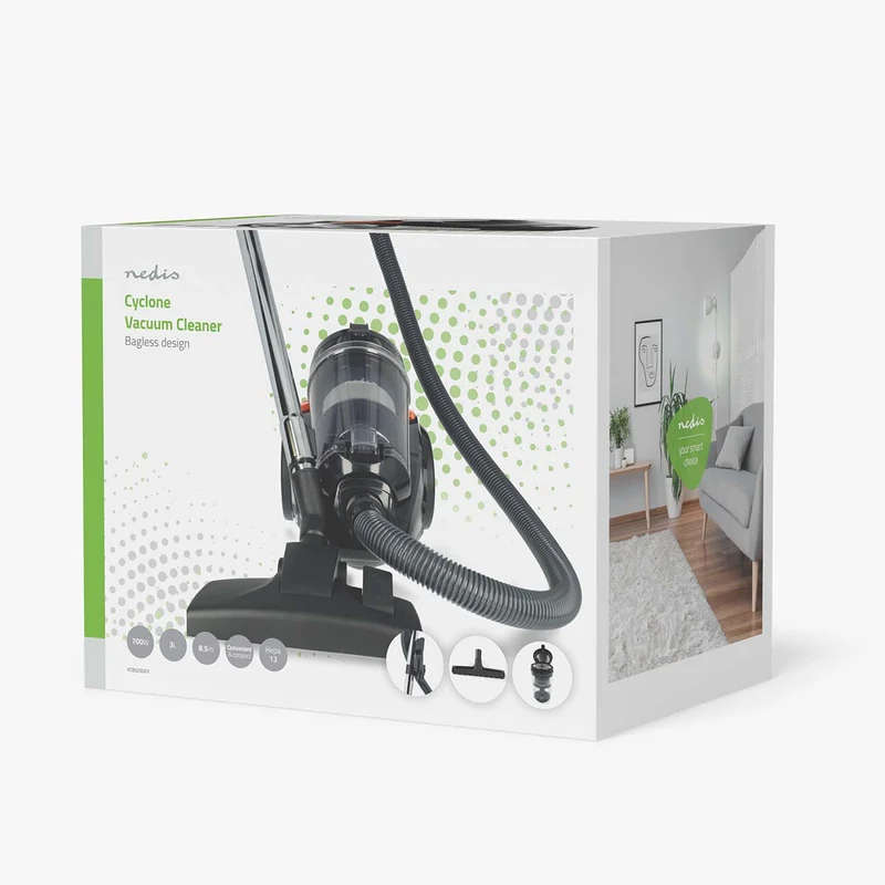 Zakloze Stofzuiger Zakloos - 700W - Stof capaciteit: 3.0l