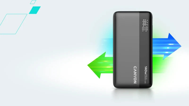 Canyon OnPower 240 25000mAh 140W, Mørkegrå
