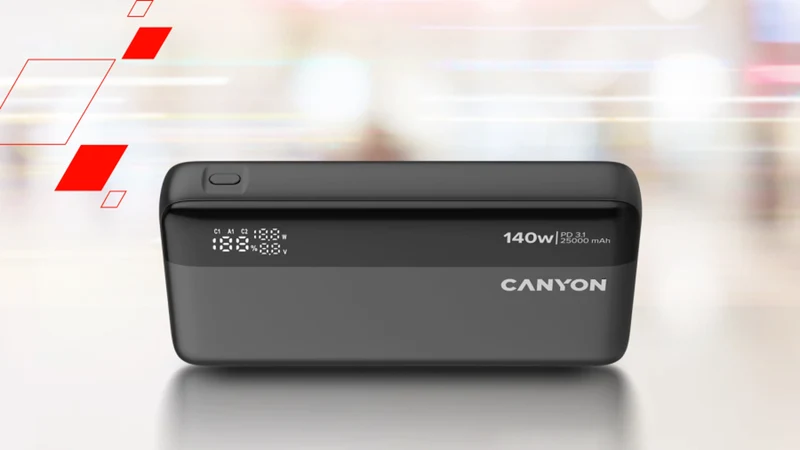 Canyon OnPower 240 25000mAh 140W, Mørkegrå