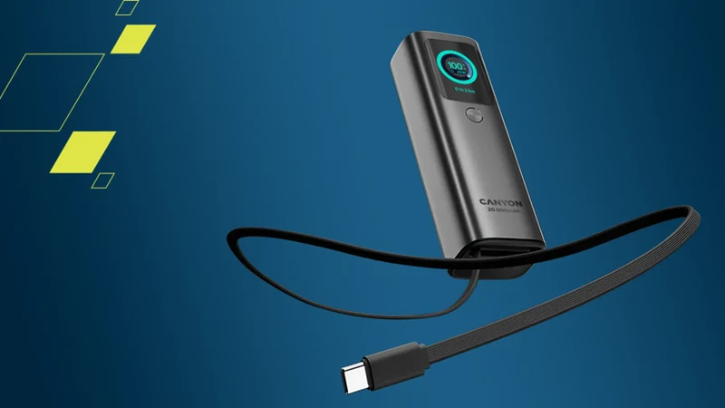 Canyon OnPower 265 20.000 mAh 165W Powerbank, Mørkegrå