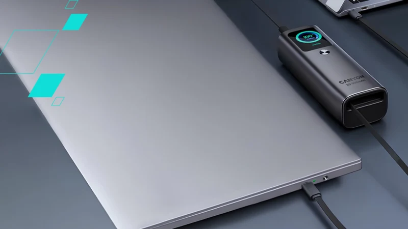 Canyon OnPower 265 20.000 mAh 165W Powerbank, Mørkegrå