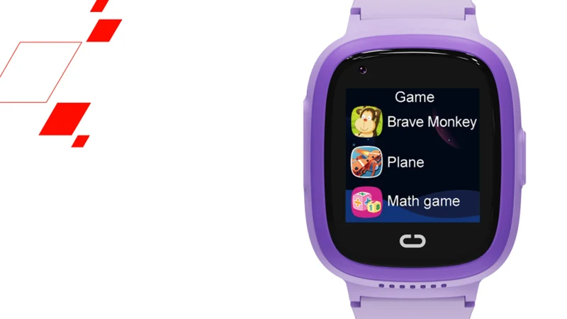 Canyon Sunny KW-48 4G GPS Børnesmartwatch, Lilla