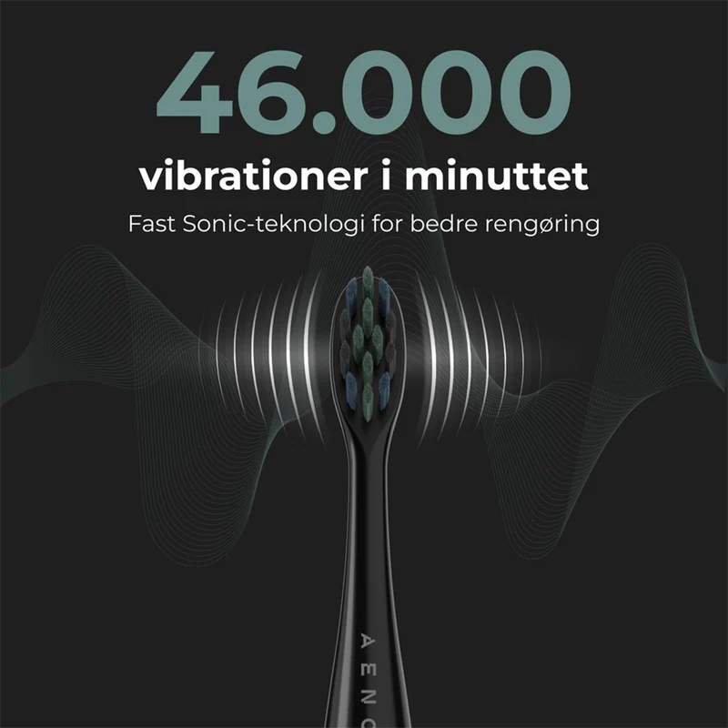 AENO Smart Sonic WiFi Elektrisk Tandbørste, Sort