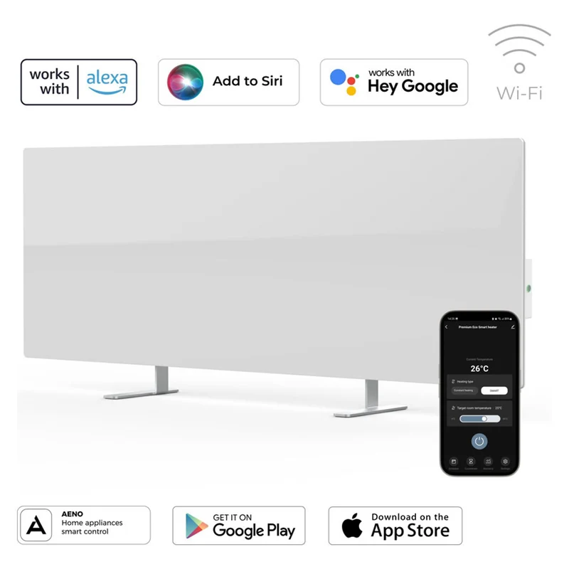 AENO Smart Infrarød varmepanel +700W, Hvid