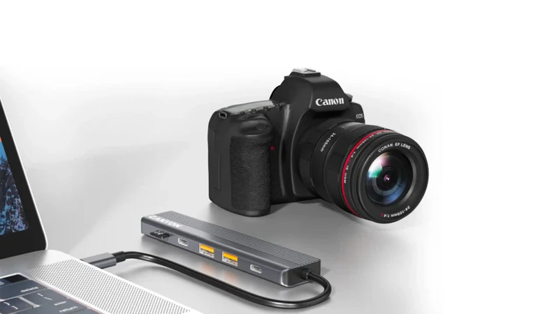 Canyon DS-17 6-i-1 USB-C Hub 4K HDMI, Grå