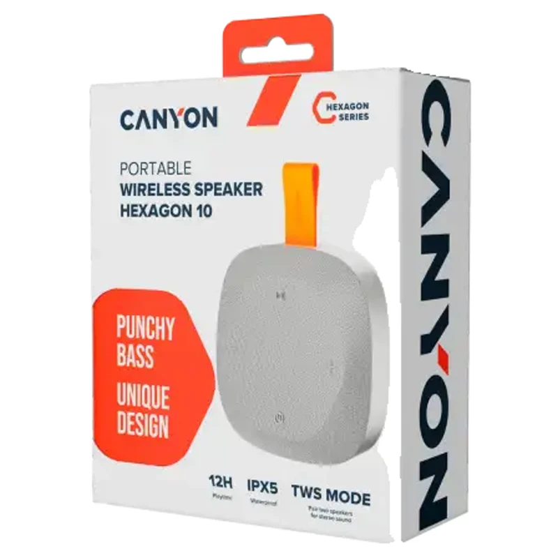 Canyon Hexagon 10 Bluetooth Højttaler, Sort/Grøn