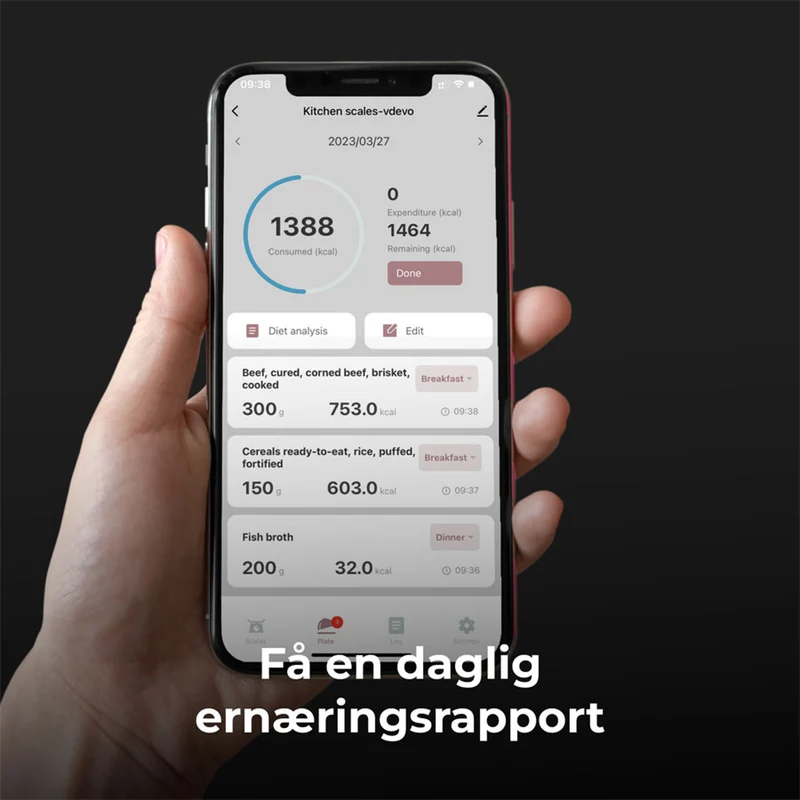 AENO Smart Køkkenvægt Med Kaloriemåler