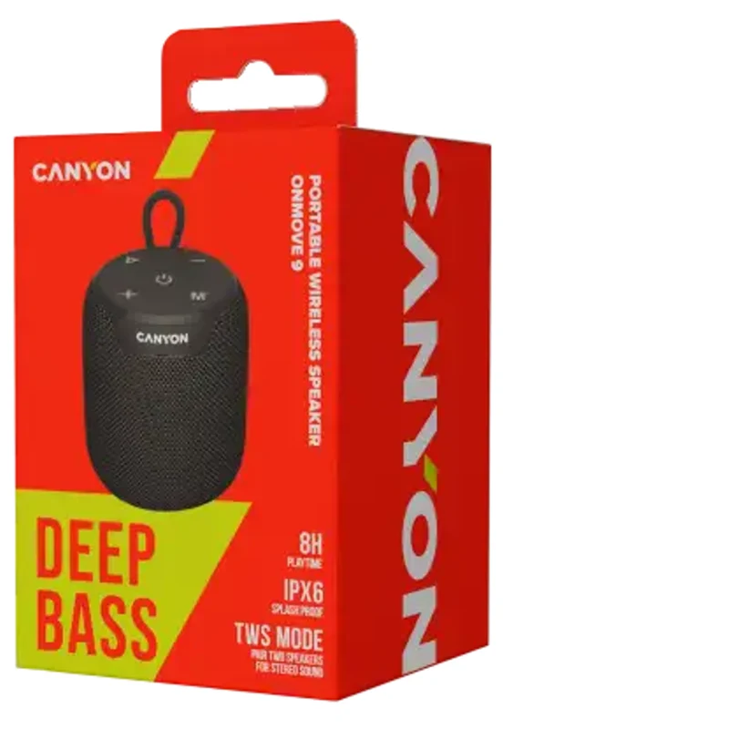 Canyon OnMove 9 Bluetooth Højttaler 10W, Sort