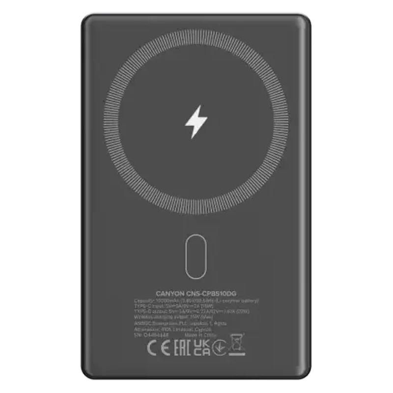 Canyon OnPower 510 MagSafe 10000 mAh, Mørkegrå