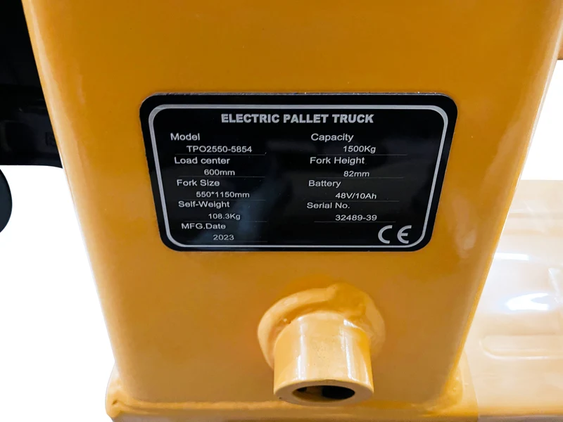 Elektrohubwagen RTE EPT15H 48V 10Ah, Tragkraft 1.500 kg, Gabellänge 1.150mm