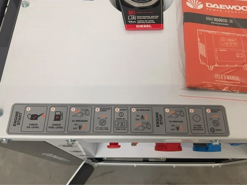 Stromgenerator / Notstrom Daewoo DDAE10500DSE-3G mit 8.1kvA - Diesel