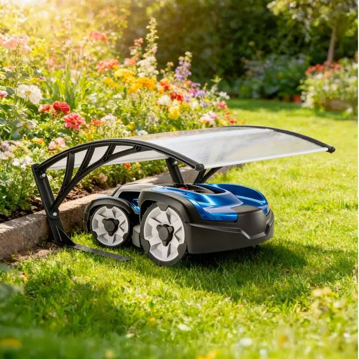 tectake Domus Robotic Lawnmower Garage Transparent