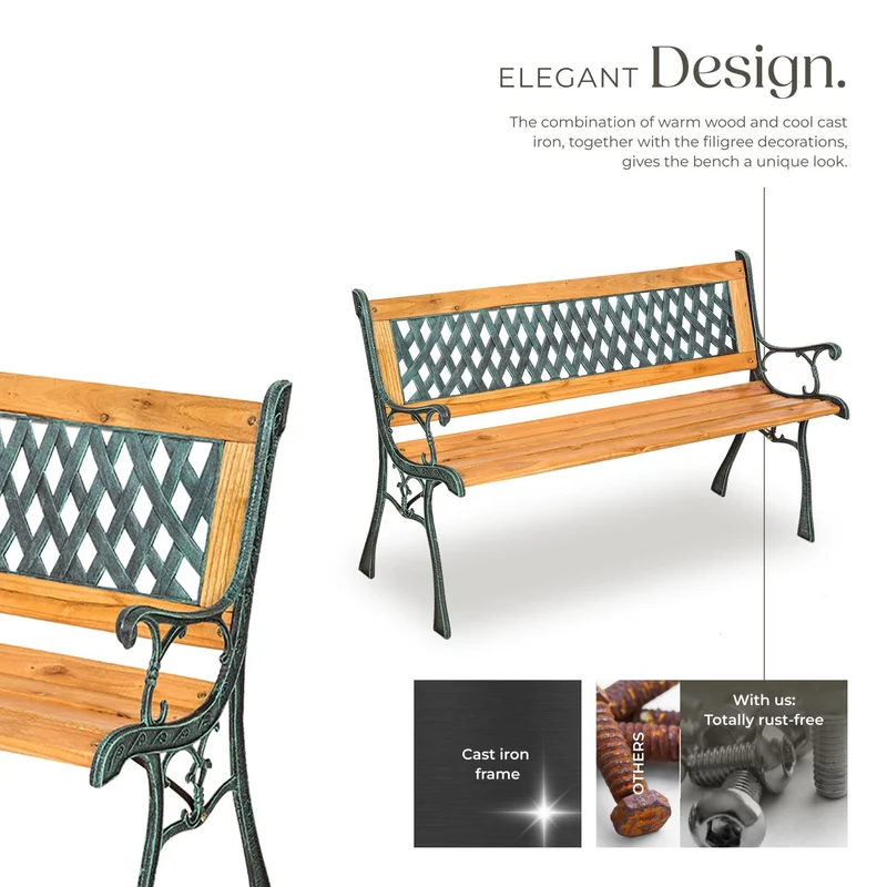 tectake Garden Bench Tamara - 2-Seater
