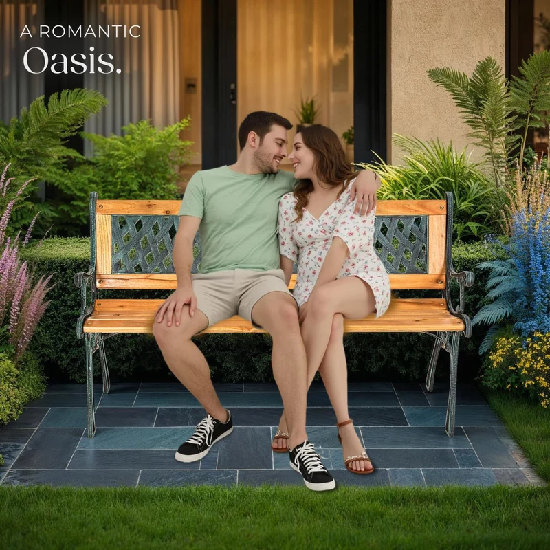 tectake Garden Bench Tamara - 2-Seater