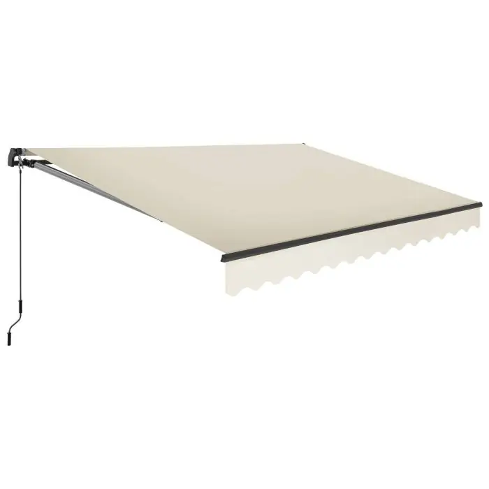 tectake Ornella Retractable Awning with Wall Bracket 300 x 250 cm Beige