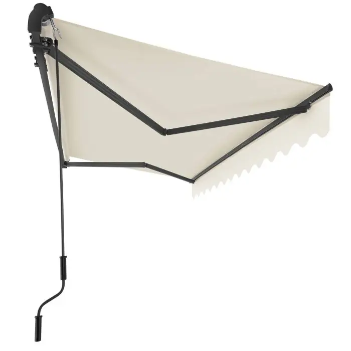 tectake Ornella Retractable Awning with Wall Bracket 300 x 250 cm Beige